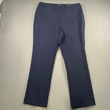 Chico's So Slimming Manhattan Trouser Deep Navy Blue Straight Leg Pant 2.5 Short picture