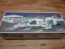 Vintage 2001 Hess Toy Helicopter with Motorcycle and Cruiser - New In Box picture
