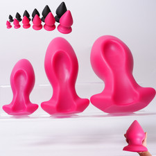 Rose/Black Grooved Silicone Plug Ball Huge Trainer Dilator Male/Female 2-styles picture