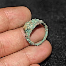 Ancient Eastern Roman Shipwreck Bronze ring with Sea Patina picture