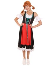 Adult Women's Oktoberfest Fraulein Costume, Black & Red Halloween Costume picture