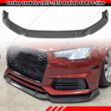 For 2015-19 Audi A4 S4 B9 S-Line Carbon Style Front Bumper Splitter Spoiler Lip picture
