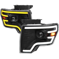 Black Projector Headlights LED Switchback Sequential for Ford F150 2009-2014 picture