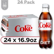Diet Coke Diet Cola Soft Soda Pop - 16.9 fl oz Bottles, 24 Pack - Drink picture
