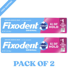 Pack of 2 Fixodent Complete Original Denture Adhesive Cream, 2.4 oz picture