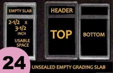 24 EMPTY Unsealed Graded Card Slabs HOLDER for GRADING USA picture