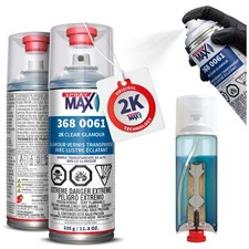 2K Glamour Gloss Clear Coat Automotive Spray Paint UV Scratch Gasoline 11.8 oz picture