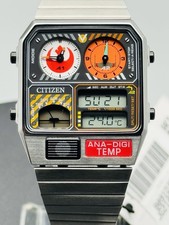 Citizen Watch Star Wars Rebel Pilot Ana Digi Temp Alarm Dual Time NIB JG2108-52W picture