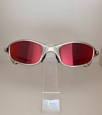 Oakley Juliet 1.0 X Metal Sunglasses, Retro Silver Frame,.Dark Red Polarized Len picture