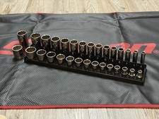 Snap On HUGE 1/2” Deep And Shallow SAE 30 Pc Socket Set 3/8”- 1-1/4” picture
