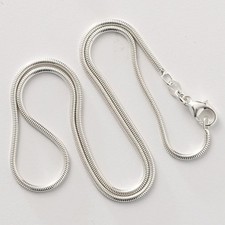 Men&Women's 925 Sterling Silver Tarnish-Free Italian Snake Chain Necklace 16-24* picture