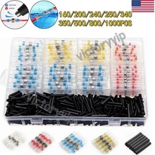 160/1000PCS Waterproof Heat Shrink Solder Seal Sleeve Butt Wire Connectors Kit picture