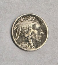 1913-D Buffalo Nickel  Type-1 Double Die Obverse And Reverse Very Fine Condition picture