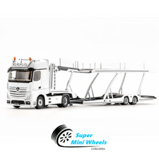 GCD 1:64 Mercedes-Benz Actros Auto Transporter – White - Diecas Model picture