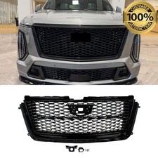 For 2025 2026 Cadillac Escalade V Style Gloss Black Front Bumper Grille Grill US picture
