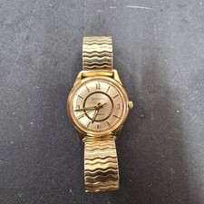 Vintage 1965 Bulova 10k Gold 0015 Electroplated Waterproof Mens Wrist Watch picture
