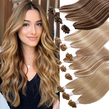 Keratin Fusion U Tip Hair Extensions Real Russian Human Hair Nail Tip Thick 200g picture