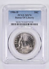1986-D Statue of Liberty Commemorative Half Dollar MS70 PCGS picture