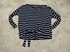 Maurice's Womens Shirt Plus Size 1 Multicolor Striped Tie Front Soft Classic picture