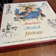 BURL IVES AMERICA'S MUSICAL HERITAGE BOX LP SET AND BOOK picture