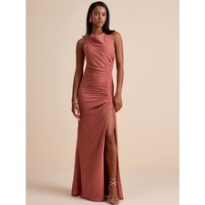 NWT Lulu’s Mikaila Cowl Neck Ruched Maxi Size Small picture