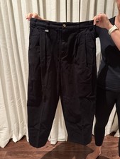 Metalwood Studio Elastic Waist Baggy Pants Black Size Large picture