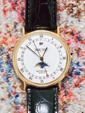 Vintage Raymond Weil 5483-2 Triple Calendar Moonphase Gold Plated - 34m picture