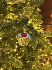 12 Christborn Germany Glass Fruit Baskets Midwest Christmas Ornaments Vintage picture