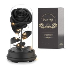 Deluxsa Forever Preserved Black Rose Birthday Gifts for Women,Eternal Flower ... picture