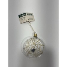 Christborn Midwest European Blown Glass Home Spun Spiderweb HALLOWEEN ORNAMENT picture