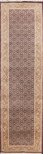 All-Over Oriental Runner Rug 3x10 Indian Hand-knotted Wool/ Silk for Hallway picture