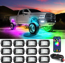 MICTUNING C2 RGB+IC LED Rock Light APP Control Color Changing Underglow Neon Kit picture