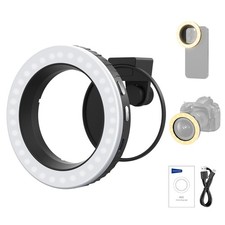 67mm Clip-On Bi-Color LED Ring Light USB-C for Phone Cage Camera Tripod picture