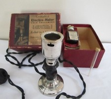 Antique vaporizer cold treatment ELECTRO-HALOR w box  instructions MEDICAL CURIO picture