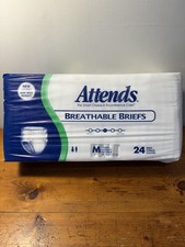 Vintage Attends Adult Diapers Medium Breathable  24 Pack BRB20 SEALED ~2011 picture