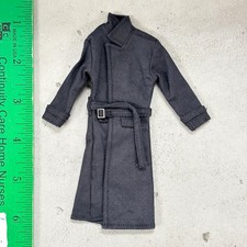 PB-LTC2-BLK: 1/12 Black Fabric Wired Trench Coat for 6