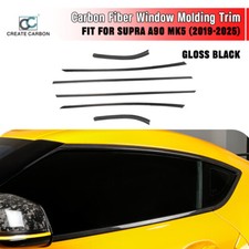 6pcs Dry Carbon Fiber Window Molding Trim For Toyota Supra MK5 A90 2019-2025 picture
