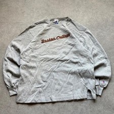 Vintage 90s Boston College Champion Crewneck Sweatshirt Grey Mens Large picture