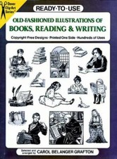 Ready-to-Use Old-Fashioned Illustrations of Books, Reading and Writing (D - GOOD picture