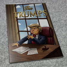REMASTERED SILVER Metal Donald Trump TRADE THE TRUMPS SIMPSONS PARODY COMIC picture