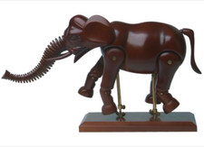 RARE Creative Artist Wooden Manikin 20'' Elephant Animal Mannequin picture