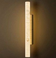36” Natural Alabaster Wall SconceLarge Bronze Wall Sconce, Modern Gold LED picture