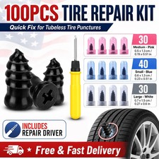 100Pcs Tire Repair Rubber Nails Tyre Puncture Repair Screws Kit with Screwdriver picture