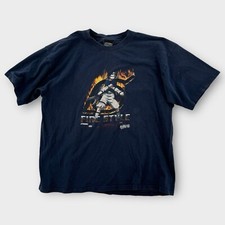 VTG 2002 Naruto T Shirt Mens XL Sasuke Fire Style Flame Spectrum Navy Blue Anime picture