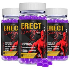 (3 Pack) Erect Surge Advanced Male Health Support Supplement, ErectSurge Gummies picture