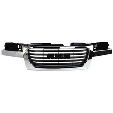 Grille For 2004-2012 GMC Canyon Chrome Shell w/ Black Insert Plastic picture