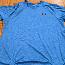 Under Armour Tech Tee Men’s Blue M Loose Breathable Lightweight Crew T-Shirt picture