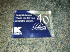 Kmart 40 Year service plaque RARE K-Mart   picture