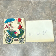 Vintage Mother’s Day Greeting Card w/ Envelope, Carriage Illustration early 1960 picture