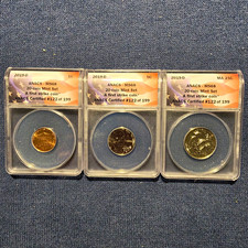 2019-D ANACS MS68 20-Coin Mint Set First Strike 1C 5C 25C #122/199 picture